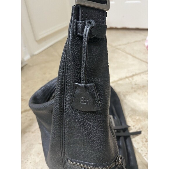 Banana Republic Black Genuine Leather Hobo Bag Purse Handbag Excellent Condition - Picture 4 of 12